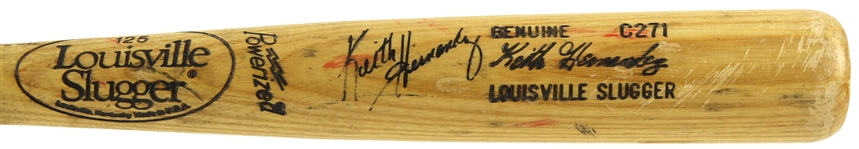 1983-85 Keith Hernandez New York Mets Signed Louisville Slugger Professional Model Game Used Bat (MEARS LOA/JSA)