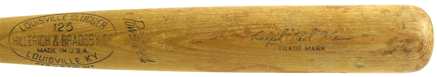 1950-60 Red Kress Post Career H&B Louisville Slugger Professional Model Bat (MEARS LOA)