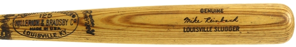 1974 Mike Reinbach Baltimore Orioles H&B Louisville Slugger Professional Model Game Used Bat (MEARS LOA)