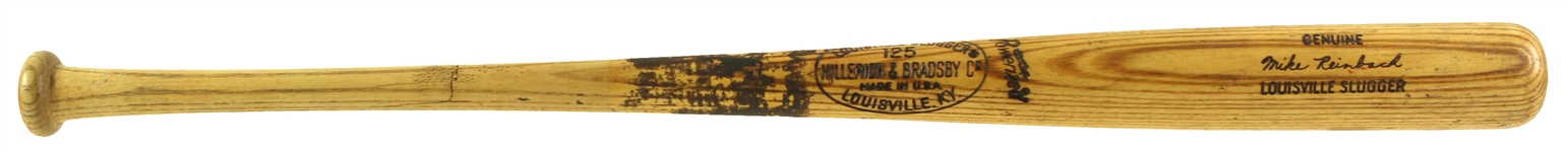 1974 Mike Reinbach Baltimore Orioles H&B Louisville Slugger Professional Model Game Used Bat (MEARS LOA)