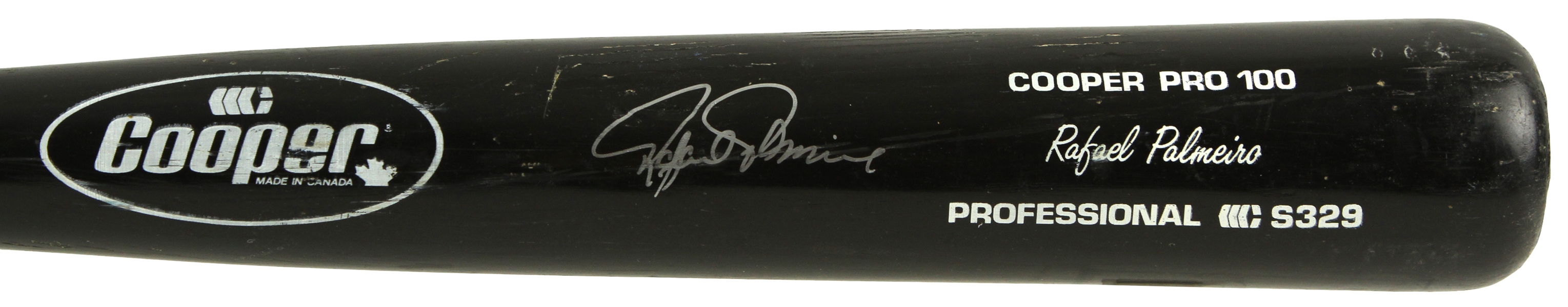 1980s-90s Rafael Palmeiro Texas Rangers Signed Cooper Professional Model Game Used Bat (MEARS LOA/JSA)