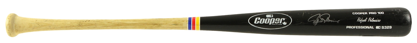 1980's-90's Rafael Palmeiro Texas Rangers Signed Cooper Professional Model Game Used Bat (MEARS LOA/JSA)