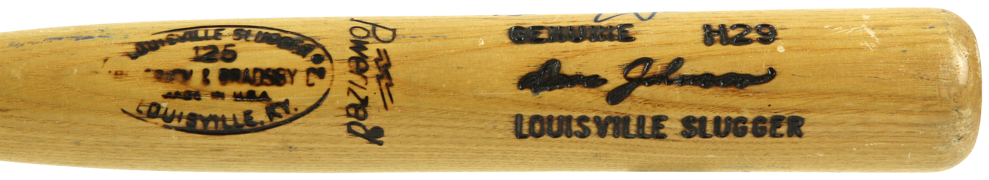1984-90 Davey Johnson New York Mets Signed H&B Louisville Slugger Fungo Bat (MEARS LOA/JSA)
