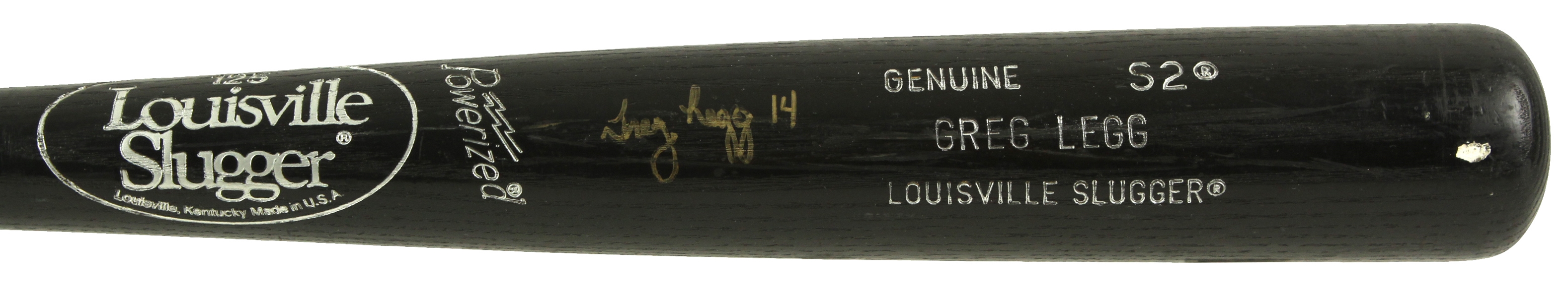 1986-87 Greg Legg Philadelphia Phillies Signed Louisville Slugger Professional Model Bat (MEARS LOA/JSA)