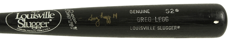 1986-87 Greg Legg Philadelphia Phillies Signed Louisville Slugger Professional Model Bat (MEARS LOA/JSA)
