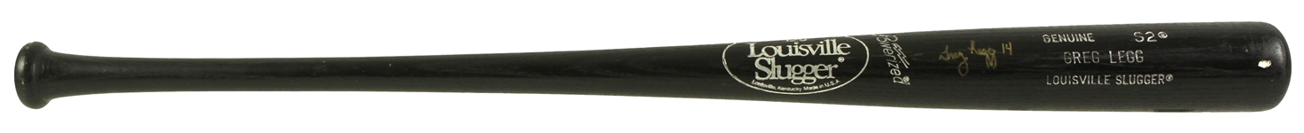 1986-87 Greg Legg Philadelphia Phillies Signed Louisville Slugger Professional Model Bat (MEARS LOA/JSA)