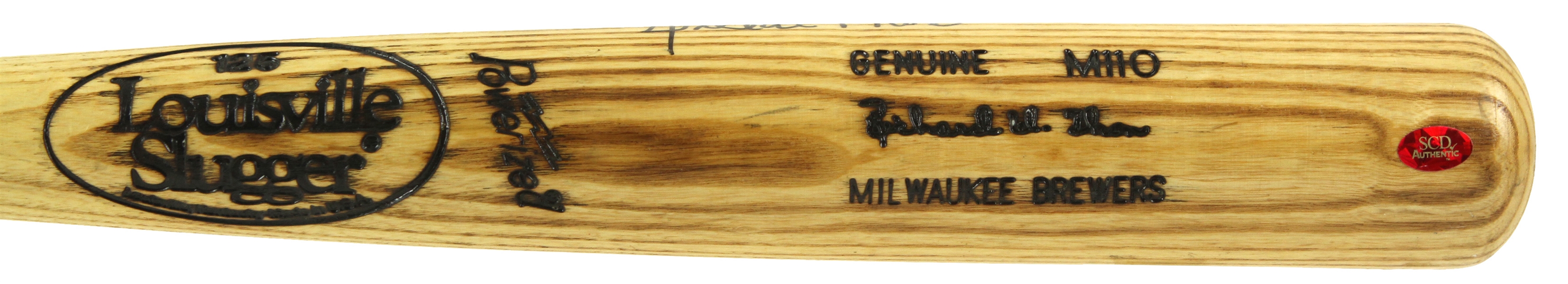1993 Dickie Thon Milwaukee Brewers Signed Louisville Slugger Professional Model Bat (MEARS LOA/JSA)