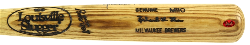 1993 Dickie Thon Milwaukee Brewers Signed Louisville Slugger Professional Model Bat (MEARS LOA/JSA)