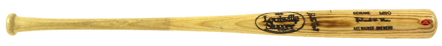 1993 Dickie Thon Milwaukee Brewers Signed Louisville Slugger Professional Model Bat (MEARS LOA/JSA)