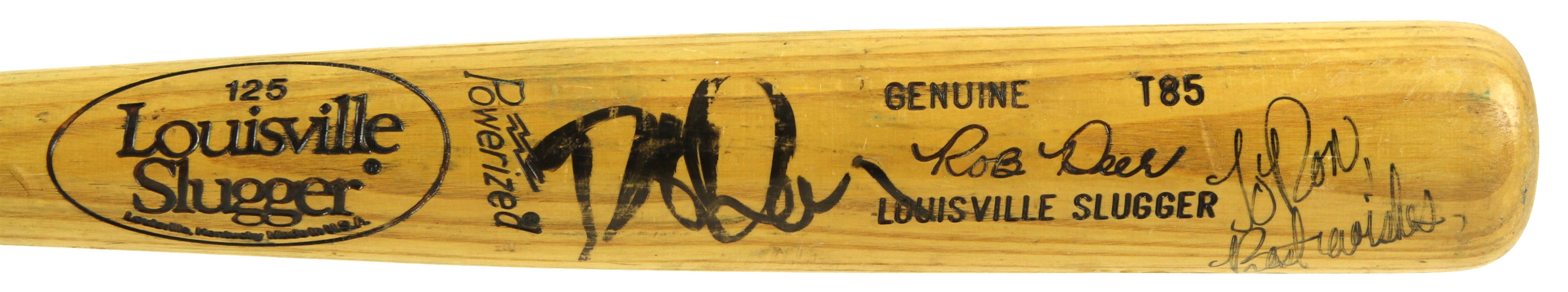 1985 Rob Deer San Francisco Giants Signed Louisville Slugger Professional Model Game Used Bat (MEARS LOA/JSA)