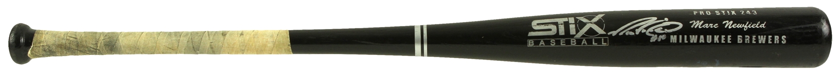 1996-98 Marc Newfield Milwaukee Brewers Signed Stix Professional Model Game Used Bat (MEARS LOA/JSA)