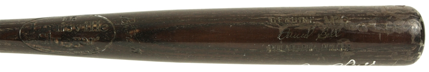 2003-05 David Bell Philadelphia Phillies Signed Louisville Slugger Professional Model Game Used Bat (MEARS LOA/JSA)