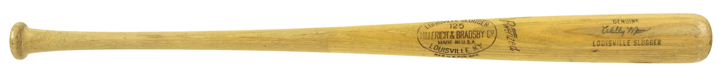 1954-60 Wally Moon Cardinals/Dodgers H&B Louisville Slugger Professional Model Game Used Bat (MEARS LOA)