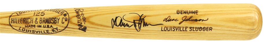 1973-75 Davey Johnson Atlanta Braves Signed H&B Louisville Slugger Professional Model Bat (MEARS LOA/JSA)