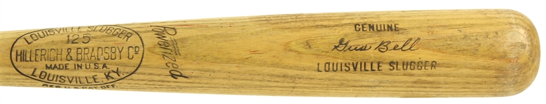 1950-60 Gus Bell Pirates/Reds H&B Louisville Slugger Professional Model Game Used Bat (MEARS LOA)