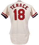 1981 Gene Tencae St. Louis Cardinals Game Worn Home Jersey (MEARS LOA)