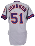 1981 Deron Johnson New York Mets Game Worn Road Jersey (MEARS LOA)