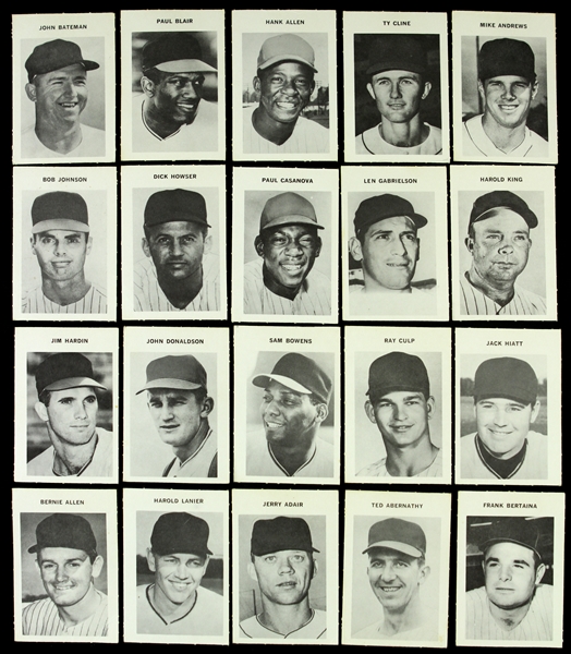 1960s Baseball Player Tabletop Game Outcome Cards - Lot of 20