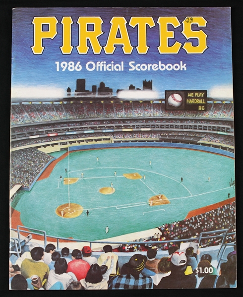 1986 (July 26) Pittsburgh Pirates San Francisco Giants Riverfront Stadium Scored Program & Ticket Stub (Steve Carltons Only Win as a Giant)