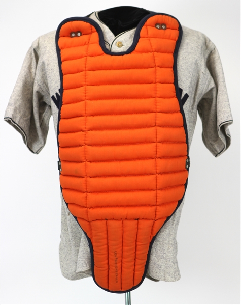 1950s-60s circa Goldsmith Flannel Baseball Jersey & Wilson Chest Protector (MEARS LOA)