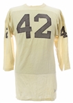 1960s circa #42 White Durene Game Worn Champion Football Jersey (MEARS LOA)