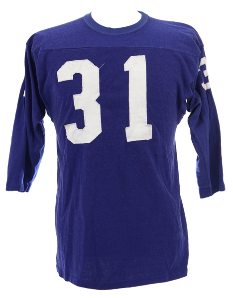 1960s circa Blue Durene #31 Game Worn Football Jersey (MEARS LOA)