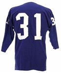 1960's circa Blue Durene #31 Game Worn Football Jersey (MEARS LOA)