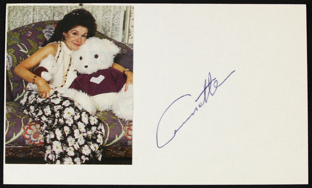 1970s Annette Funicello Americas Sweetheart Signed 3" x 5" Index Card (JSA)