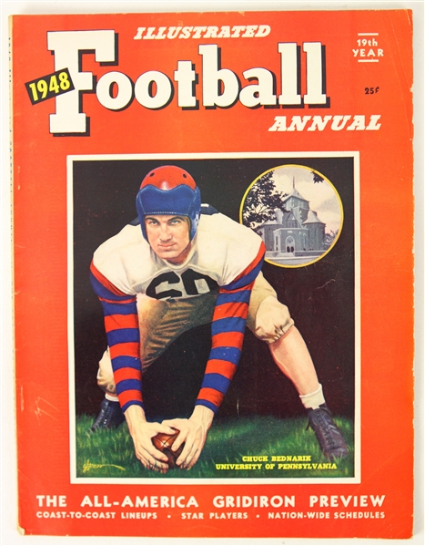 1948 Football Illustrated Annual All America Gridiron Preview w/ Chuck Bednarik Cover