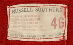 1960's Red Durene #17 Game Worn Russell Southern Football Jersey (MEARS LOA)