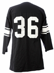 1960's-70's Black Durene #36 Game Worn Sand Knit Football Jersey (MEARS LOA)