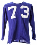 1960s circa Blue Durene #73 Game Worn Southland Football Jersey (MEARS LOA)