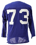 1960's circa Blue Durene #73 Game Worn Southland Football Jersey (MEARS LOA)