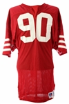 1980s Red Mesh #90 Game Worn Russell Athletic Football Jersey (MEARS LOA)