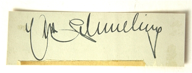 1930s Max Schmeling World Heavyweight Champion Boxer Signed Cut (JSA)
