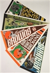 1990's Massive NFL Football Full Size Pennant Collection - Lot of 107 w/ Tennessee Oilers & More
