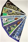 1990's Massive NFL Football Full Size Pennant Collection - Lot of 107 w/ Tennessee Oilers & More