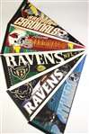 1990's Massive NFL Football Full Size Pennant Collection - Lot of 107 w/ Tennessee Oilers & More