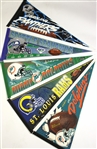 1990's Massive NFL Football Full Size Pennant Collection - Lot of 107 w/ Tennessee Oilers & More
