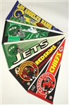 1990's Massive NFL Football Full Size Pennant Collection - Lot of 107 w/ Tennessee Oilers & More