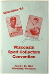 1986 Jack Dittmer Milwaukee Braves Signed Milwaukee 86 Wisconsin Sports Collectors Convention Program (JSA)