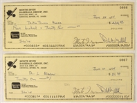 1994 Monte Irvin New York Giants Signed Business Checks - Lot of 2 (JSA)