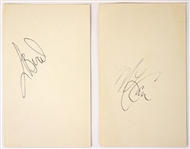 1979-85 Larry Bird ML Carr Boston Celtics Signed 3" x 5" Index Cards - Lot of 2 (JSA)