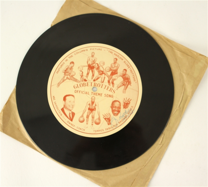 1950s Brother Bones Signed Harlem Globetrotters Sweet Georgia Brown Theme Song 10" Record Album 