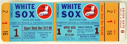 1967 Chicago White Sox White Sox Park World Series Ghost Ticket