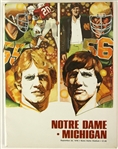 1978 Notre Dame Fighting Irish Michigan Wolverines Game Program