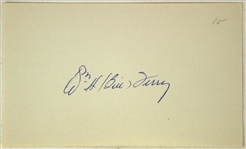 1950s Bill Terry New York Giants Signed 3" x 5" Index Card (JSA)