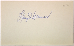 1950s Lloyd Waner Pittsburgh Pirates Signed 3" x 5" Index Card (JSA)