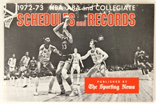 1972-73 Sporting News NBA ABA & Collegiate Schedules and Results Booklet