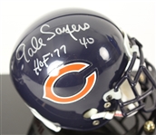 1990's Walter Payton Gale Sayers Chicago Bears Signed Mini Helmet Display (JSA)